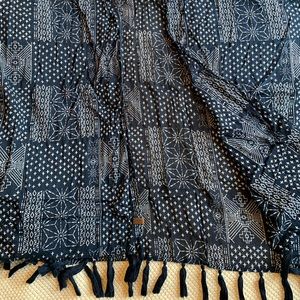 Roots blue patterned kimono/cover up